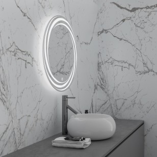 Зеркало Grossman Arma LED с сенсорным выключателем и гравировкой D800 800x800x45 158080