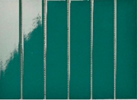 Мозаика Porcelain Mosaic Strip Зеленая глянцевая 4.5x19.5 19.5x28.8 Y45P711