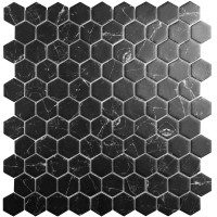 Стеклянная мозаика Vidrepur Supreme Hex Marquina 31.7x30.7