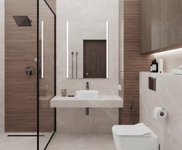 Керамогранит Laparet Wood Canarium Wenge Stripes Коричневый Матовый Карвинг 60x120