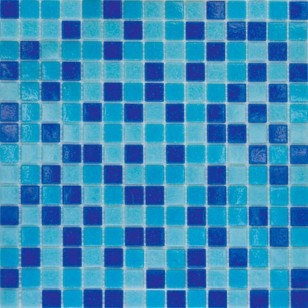 Мозаика Pixmosaic Glass Микс Сине-голубой 2x2 32.7x32.7 MC128