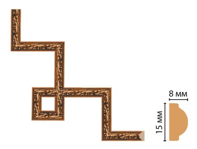 Декоративный угловой элемент Decomaster 130-3-1223 (200x200 мм)