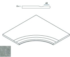 Бортик Italon Climb Х2 Rock Bor. Svasato Ang. Round 30 60x60 с выемкой угловой закругленный 620090000380
