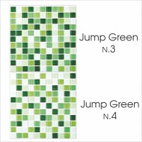 Стеклянная мозаика Bonaparte Jump Green №4 2.5x2.5 30x30