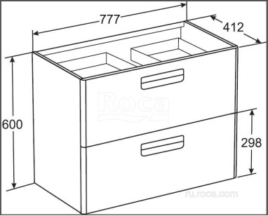 Тумба под раковину Roca The Gap Original 41.2x77.7x60.2 ZRU9302732