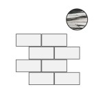 Декор Floor Gres B and W Marble Fall Mat 6mm Muretto Tessere 7.5x15 30x30 767469