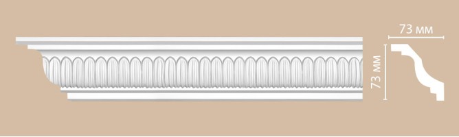 Плинтус потолочный с рисунком Decomaster 95342 (73x73x2400 мм)