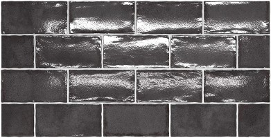 Плитка Equipe Altea Black 7.5x15 настенная 27615