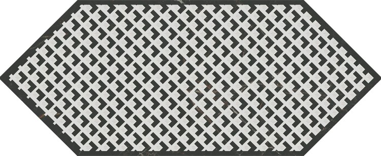 Декор Kerama Marazzi Келуш 3 черно-белый глянцевый 14x34 HGD/A482/35006