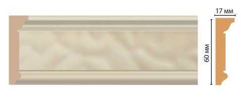 Карниз потолочный Decomaster D216-61 (60x17x2400 мм)