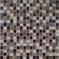 Мозаика Pixmosaic Glass Коричневая 1.5x1.5 30x30 GS300B