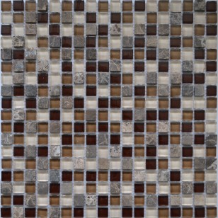 Мозаика Pixmosaic Glass Коричневая 1.5x1.5 30x30 GS300B