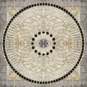 Панно Infinity Ceramic Tiles Rimini Roseton Gris (Розетон Из 4-Х Частей) 120x120