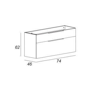 База под раковину Cezares Urban 74x46x62 Spatolato bianco 55159