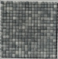 Мозаика Pixmosaic Каменная мозаика из мрамора Ice Grey на сетке 30.5x30.5 PIX333