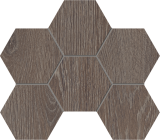 Мозаика Estima Kraft Wood Hexagon структурированная 25x28.5 KW03