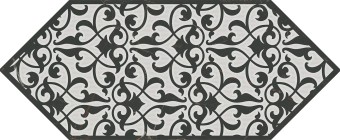Декор Kerama Marazzi Келуш 2 черно-белый глянцевый 14x34 HGD/A481/35006