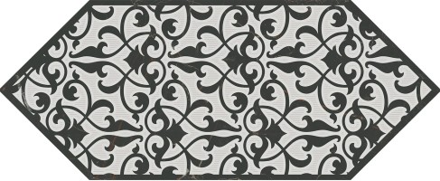 Декор Kerama Marazzi Келуш 2 черно-белый глянцевый 14x34 HGD/A481/35006