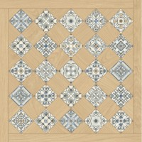 Керамогранит Ceradim Parquet Atelier Deco Cream Matte Glossy Ink 59.5x59.5 CR6060G0211R8