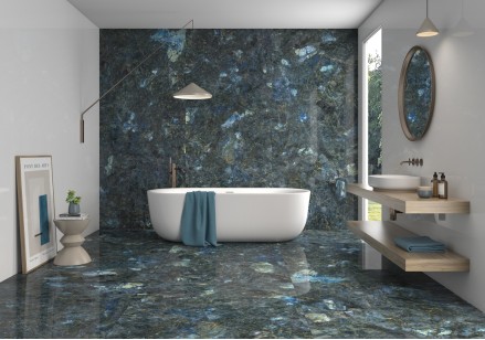 Керамогранит Laparet Rigel Azul Синий Матовый 80x160