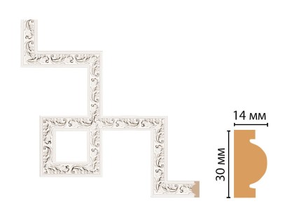 Декоративный угловой элемент Decomaster 157-3-60 (300x300 мм)