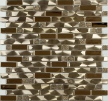 Мозаика NSmosaic Metal Series металл керамика 1.5x4.8x9.8 29.8x30.5 MS-609