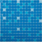Мозаика NSmosaic Econom Series стекло голубой сетка 2x2 32.7x32.7 COV09-1