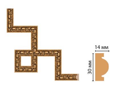Декоративный угловой элемент Decomaster 157-3-58 (300x300 мм)