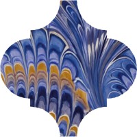 Декор Kerama Marazzi Арабески Венеция синий матовый 6.5x6.5 VT/A624/65000