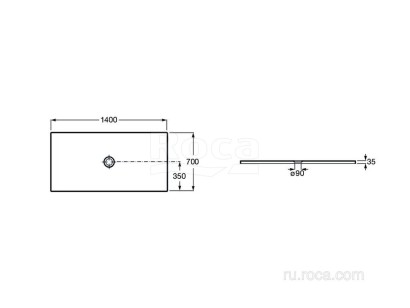 Душевой поддон Roca Cratos 140x70x3.5 3740L5630