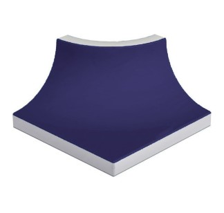 Pool Tile Radial External Corner Dark Blue Anti-Slip