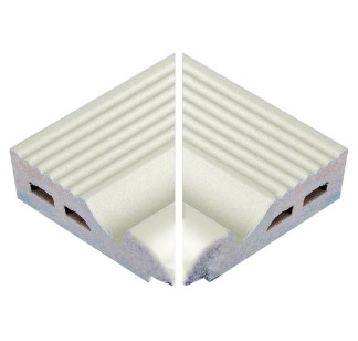 Pool Tile Internal Corner Beige