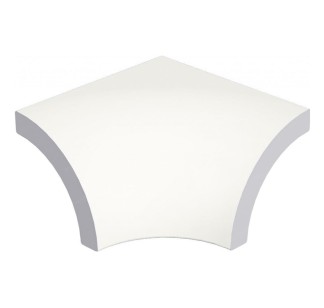Pool Tile Radial Internal Corner White Anti-Slip