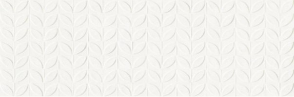 Плитка Ragno Vida Struttura Foglia 3D Bianco Rett 30x90 настенная RA6J