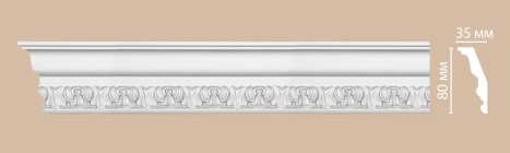 Плинтус потолочный с рисунком Decomaster DT33F гибкий (80x35x2400 мм)