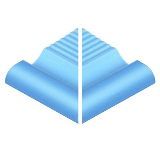 Pool Tile External Corner Blue