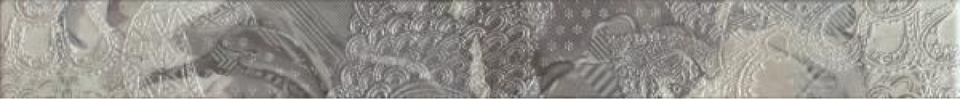 Бордюр Latina Ceramica Frades Cenefa Floral Gris 6x60 БП000007674