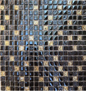 Мозаика Pixmosaic Glass Микс Черный 1.5x1.5 30x30 МС 911