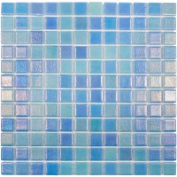 Стеклянная мозаика Vidrepur Shell Mix Blue 551 552 31.7x31.7