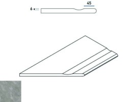 Бортик Italon Climb Х2 Rock Bor. Svasato Round Sx 30x60 закругленный левый 620090000384