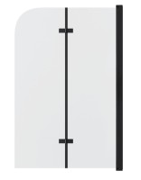 Шторка на ванну Grossman алюминиевый профиль стекло прозрачное 6 мм черная 150x100 GR-106/100BLACK
