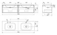 База под двойную раковину Cezares Titan 180x53x45 Lava TITAN-I-1800/530-2C-LAV