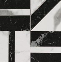 Декор Fap Ceramiche Roma Gold Carrara Nero Elegante Deco Mosaico 30x30 fQKC