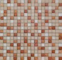 Мозаика Pixmosaic Glass Микс Бежевый 1.5x1.5 30x30 МС 2202