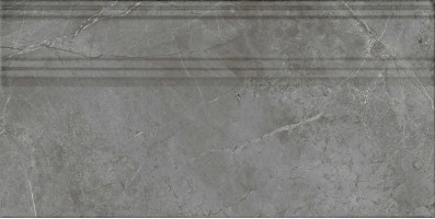 Плинтус Kerama Marazzi Риальто серый тёмный глянцевый обрезной 20x40 FME031R