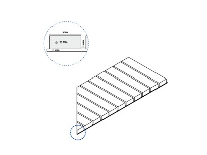 Решетка Italon Genesis Х2 Silver Griglia Stream 20 Dx 25x60 правая 620090000615