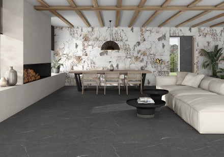 Керамогранит Global Tile Lakeside Черный 60x120 GT1206014365MR