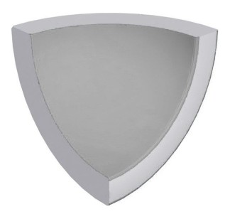 Pool Tile Radial Internal Corner Grey Anti-Slip