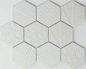 Мозаика NSmosaic Rustic Series керамика матовая 9.5x11 25.6x29.55 R-329