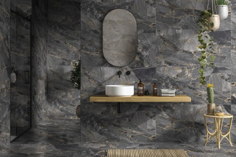 Керамогранит Global Tile Stonela Черный 60x120 GT1206018005MCR